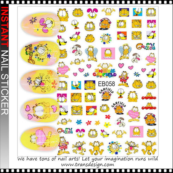 NAIL STICKER Cartoon, Garfield #EB058