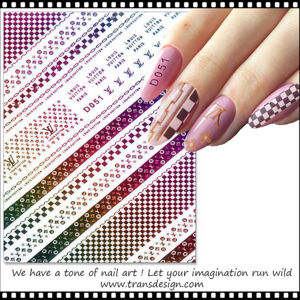 NAIL STICKER Brands Name, Hologram LOUIS VUITTON #D051