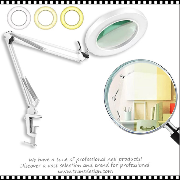 LED 5X Magnifier Lamp with Metal Clamp