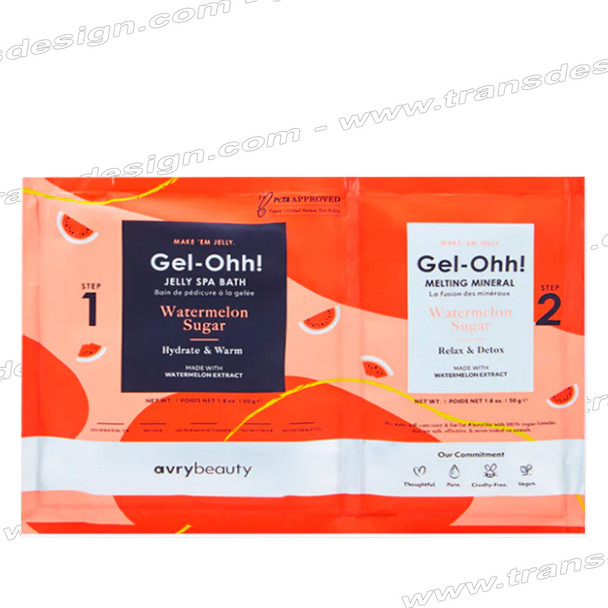 AVRY BEAUTY GEL-OHH! Natural Jelly Spa Pedicure 30 Set  WATERMELON SUGAR