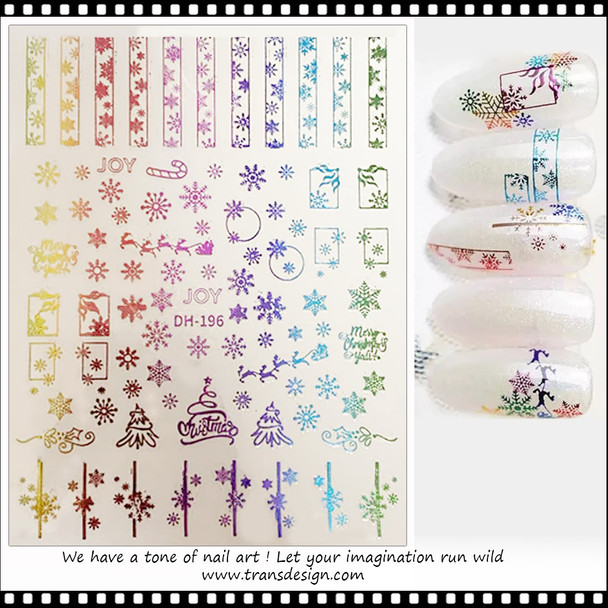 NAIL STICKER Christmas, Hologram Decoration #DH-196