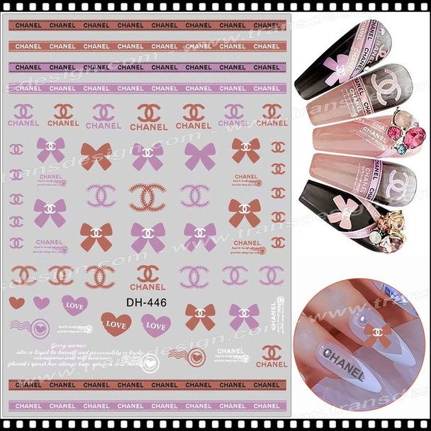 NAIL STICKER Brands Name, CHANEL, Heart &  Assorted #DH-446