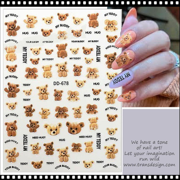 NAIL STICKER Cartoon, My Teddy #DD-678