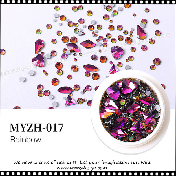 RHINESTONE CRYSTAL Assorted Rainbow MYZH-017