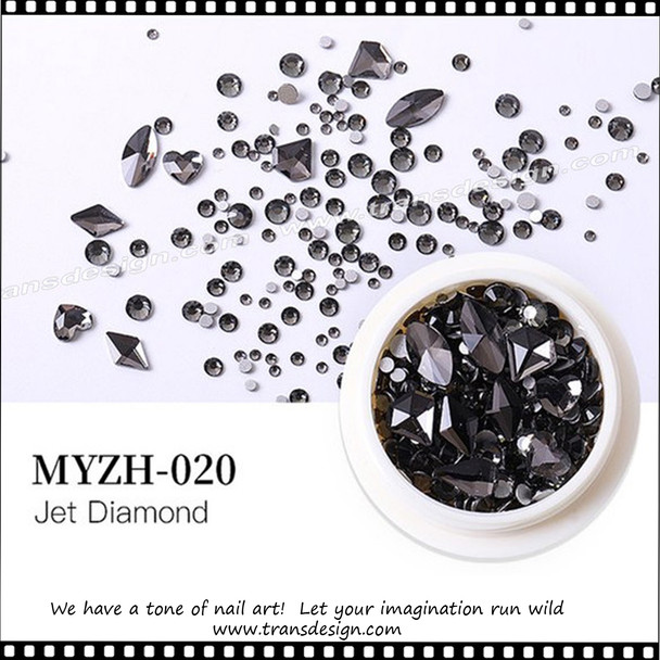 RHINESTONE CRYSTAL Assorted Jet Diamond MYZH-020