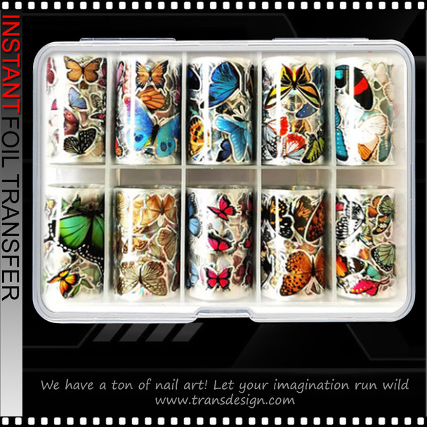 INSTANT FOIL Big Butterfly ,10 Rolls/Case #1029-30