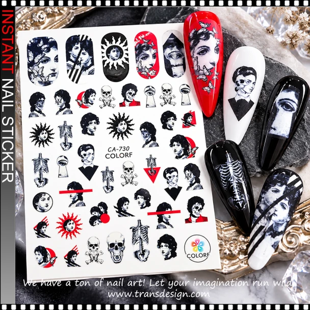 NAIL STICKER – PEOPLE, 1920S FLAPPER GIRL #CA730