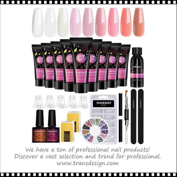 PHOENIXY 9 Colors Poly Extension Gel Kit