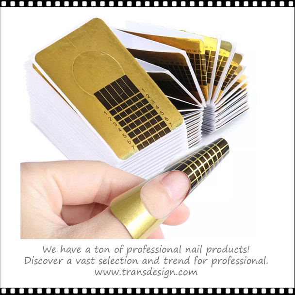 NAIL FORM Poly Gel, Gold, Self Adhesive 20/Pack 