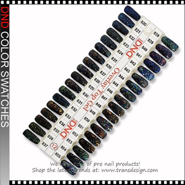 DND Duo Color Swatches, Overlay Top Gel #12