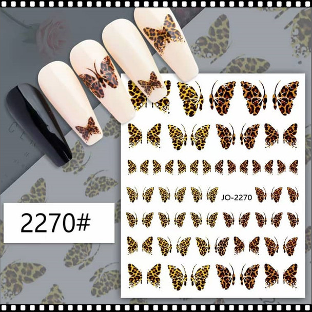 NAIL STICKER Animal, Animal Print Butterfly #JO-2270