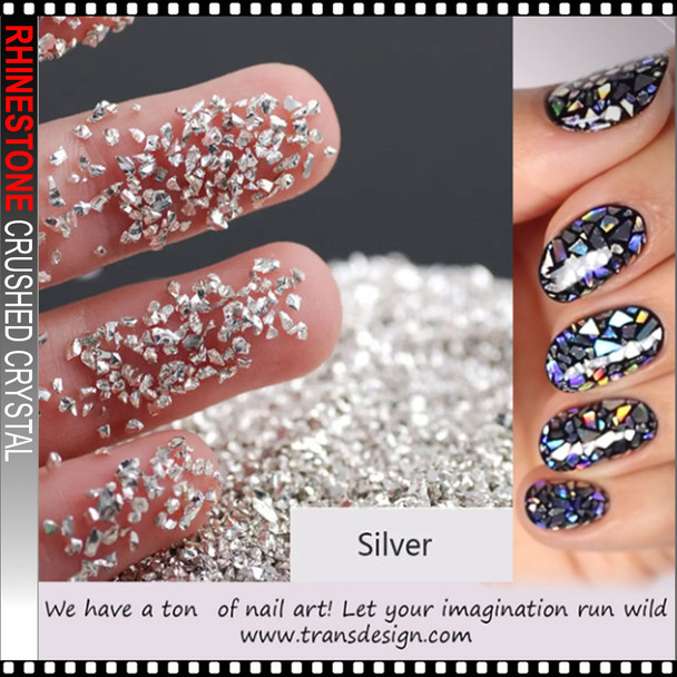 CRYSTAL CRUSHED Metallic Silver Color 1oz.