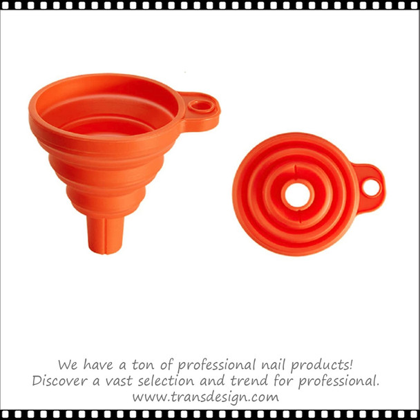 FUNNEL Silicone Collapsible, Orange 2.5" Diameter