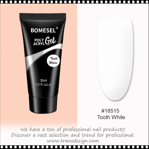 BOMESEL Poly Gel, Tooth White Color 1oz. #015