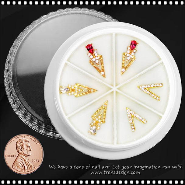 NAIL CHARM RHINESTONE Triangle 6/Wheel #6