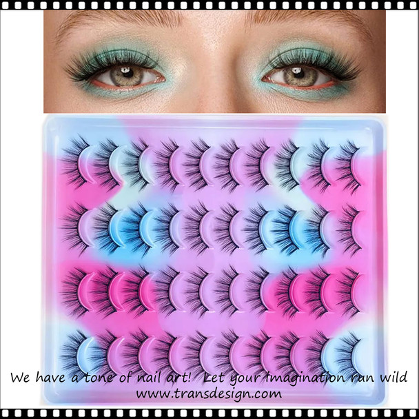 EYELASHES Natural Look Faux Mink Wispies 20/Pairs