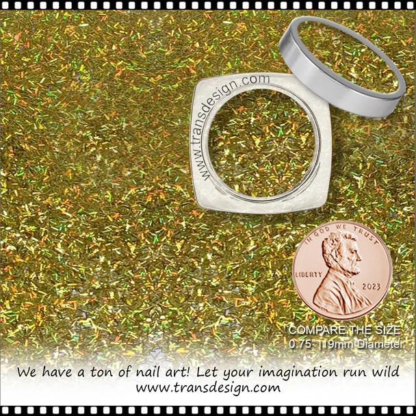 SPECIALTY GLITTER Tinsel Glitter, Laser Gold 0.35oz. Jar