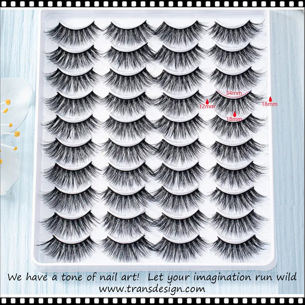 EYELASHES 6D Fluffy Mink Natural Looking 20/Pairs #FX187-5