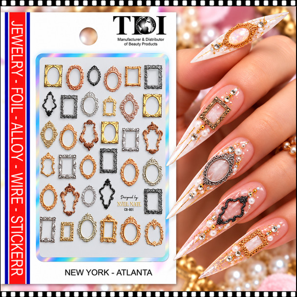 5D NAIL STICKER – ANTIQUE ORNATE FRAMES #HG-5D274