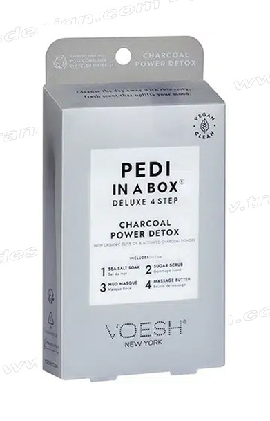 VOESH Pedi in a Box Deluxe 4 STEP Charcoal Power Detox (50boxes/case)