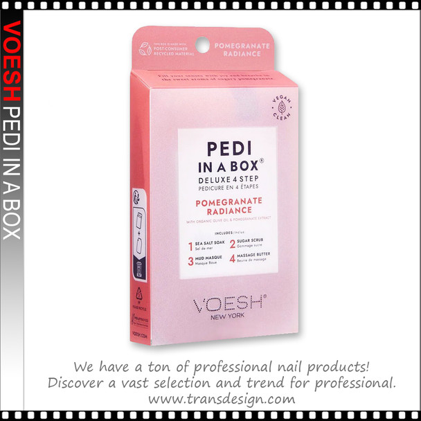 VOESH Pedi in a Box Deluxe 4 STEP Pomegranate Radiance