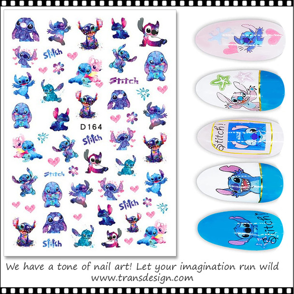 NAIL STICKER Cartoon Galaxy, Stitch #D164