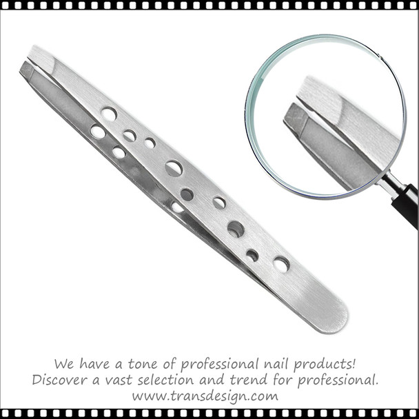 SATIN EDGE TWEEZER 9 Hole Non-Slip Slant