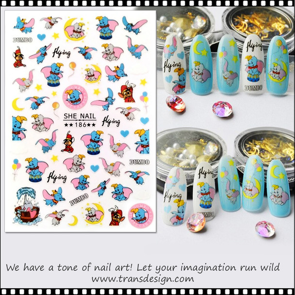 NAIL STICKER Cartoon DUMBO #SHE-186