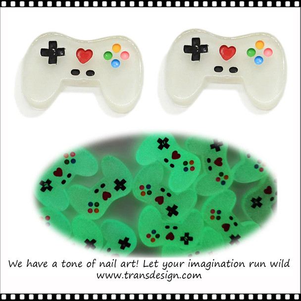 NAIL CHARM RESIN Luminous Creative Video Game Controller 6/Pack