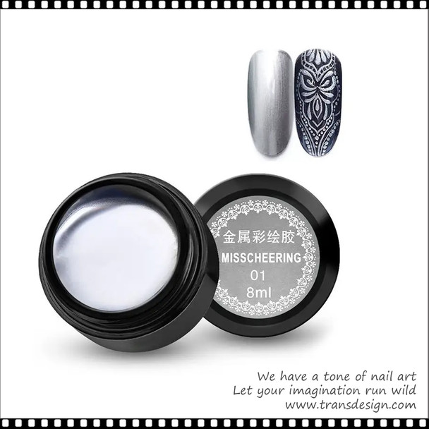 MISSCHEERING Metallic for Liner Paints Silver 8ml.