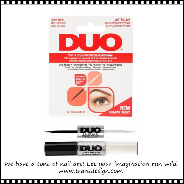 DUO 2-In-1 Brush-On Striplash Adhesive Dark And Clear 0.18oz