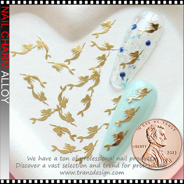 NAIL CHARM ALLOY Mermaid Gold & Copper Jar