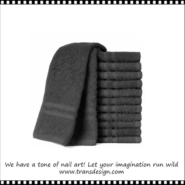 ALLURE29 Charcoal Grey Salon Towels, Cotton, 16"x29"