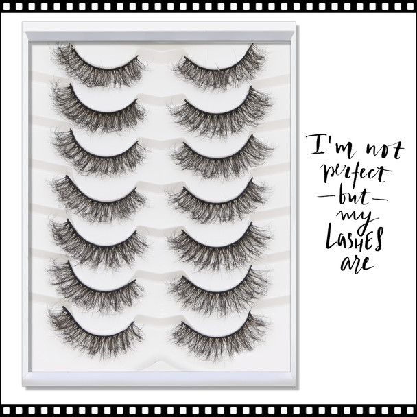INSTANT EYELASH Deep Open Eye Styles, D-Curl,  Fluffy Lashes, 7 Pairs/Pack  # XFD-013