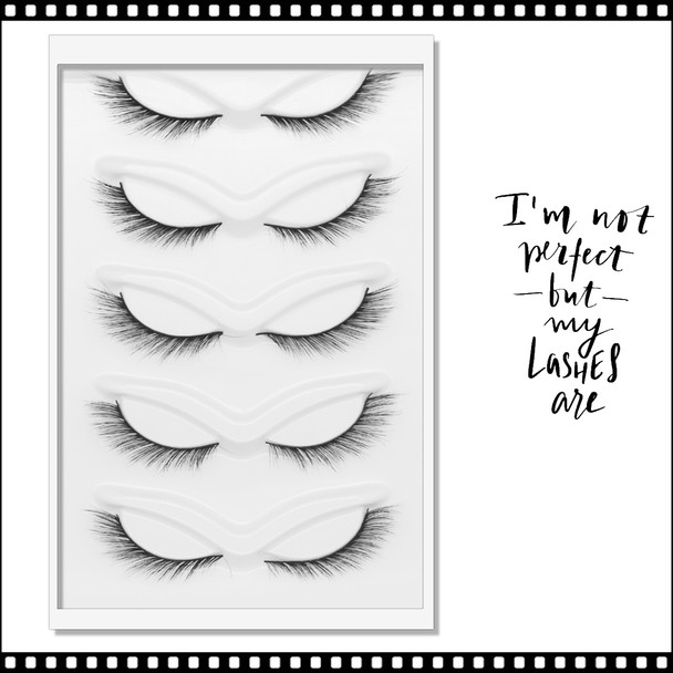 INSTANT EYELASH Cat Eye style, D-Curl,  Natural Looking Spike Lashes, 5 Pairs/Pack #K3