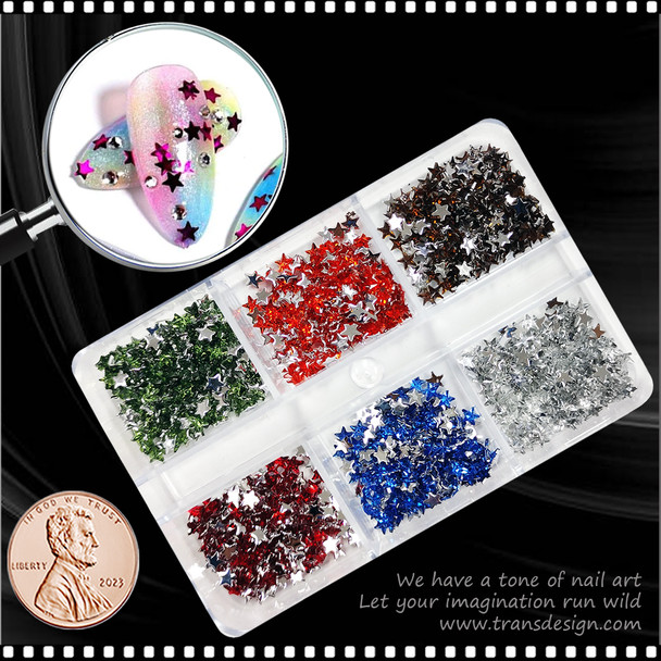 RHINESTONE Star 6 Assorted Color/Case #1