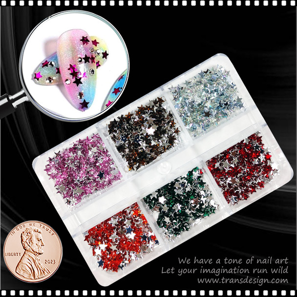 RHINESTONE Star 6 Assorted Color/Case #5