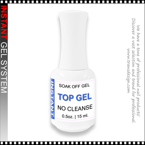 INSTANT Top Gel Top Coat, No Cleanse 0.5oz.