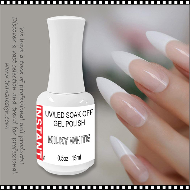 INSTANT LED-UV Gel Polish Milky White 0.5oz. *