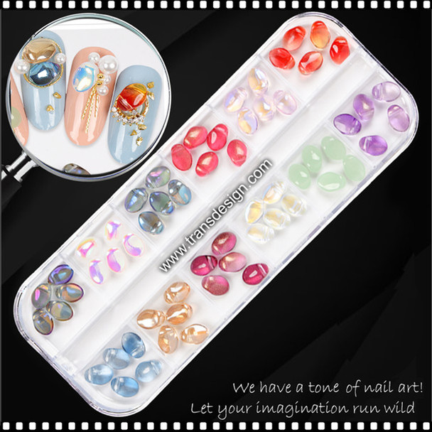 NAIL CHARM RESIN Stone Assorted Color 12/Case #ST-21