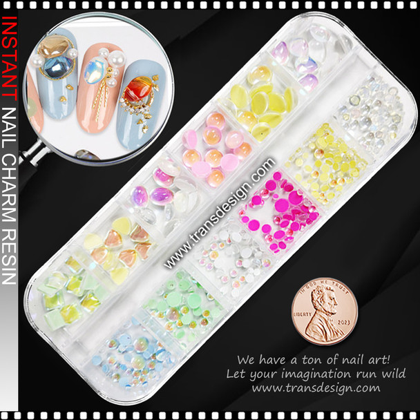 NAIL CHARM RHINESTONE Mocha Mermaid Assorted 12/Case ZSH-257
