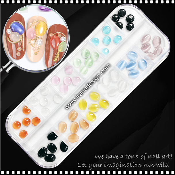 NAIL CHARM RESIN Stone Assorted Color 12/Case #ST-22