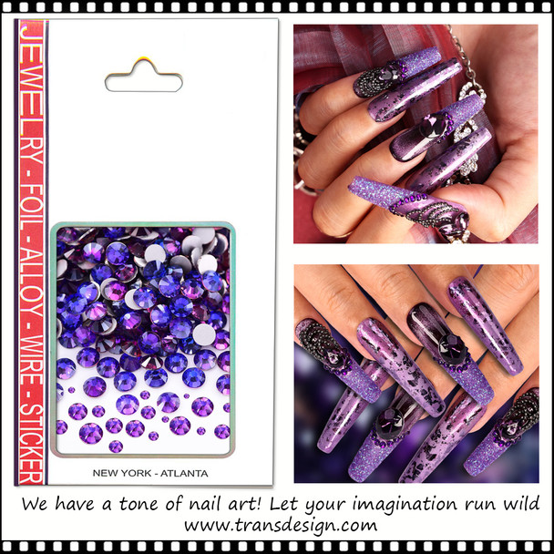 RHINESTONE CRYSTAL Purple Velvet 1440/Pack