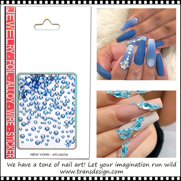 RHINESTONE CRYSTAL Light Blue1440/Pack