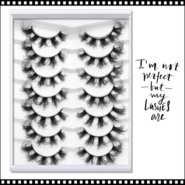 INSTANT EYELASH Deep Fried Flared  Styles, D-Curl,  Curly Cluster Lashes, 7 Pairs/Pack  #XFD-022