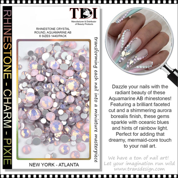 RHINESTONE CRYSTAL Opal Pink, Assorted Size 1440/Pack