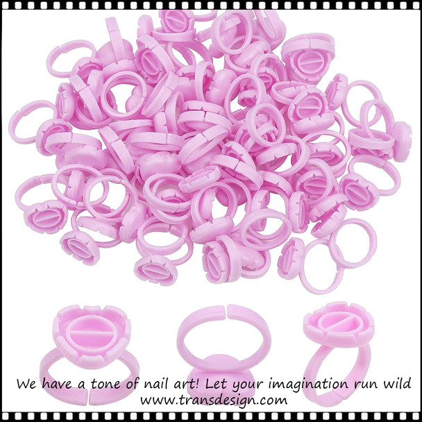 EYELASH Smart Glue Ring, Pink 25/Pack