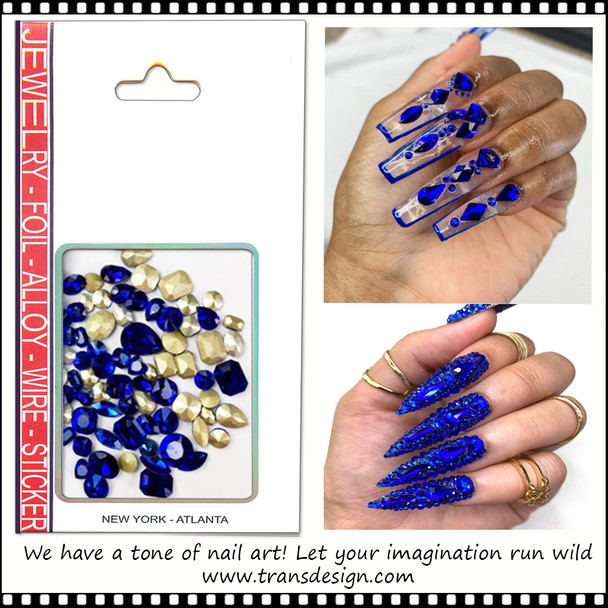 RHINESTONE CRYSTAL Blue Diamond Assorted 