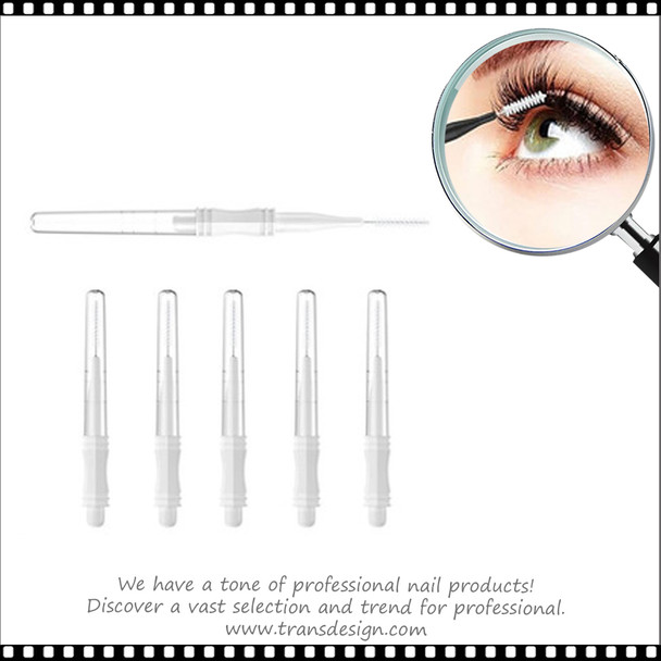 EYELASH & Eyebrow Lift Tools - Micro Eyebrow Brush With Cap 5 White /Bag