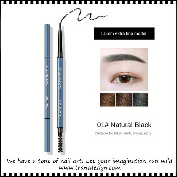 EYEBROW PENCIL Ultra Thin, Water Proof Natural  Black Color #01